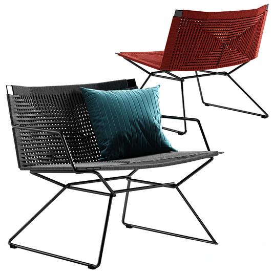 Modern Chairs Black Red singlesofa