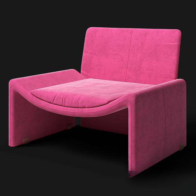 Pink Modern Chair singlesofa