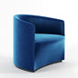 BlueVelvetCurved singlesofa