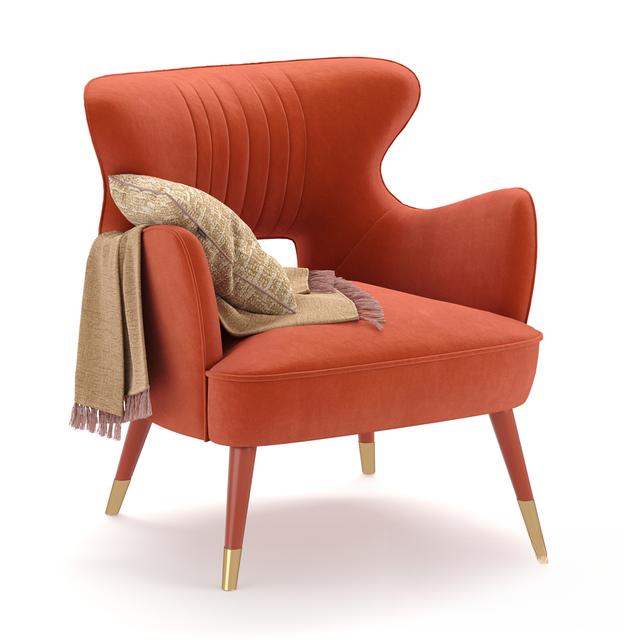 Orange Chair Modern singlesofa