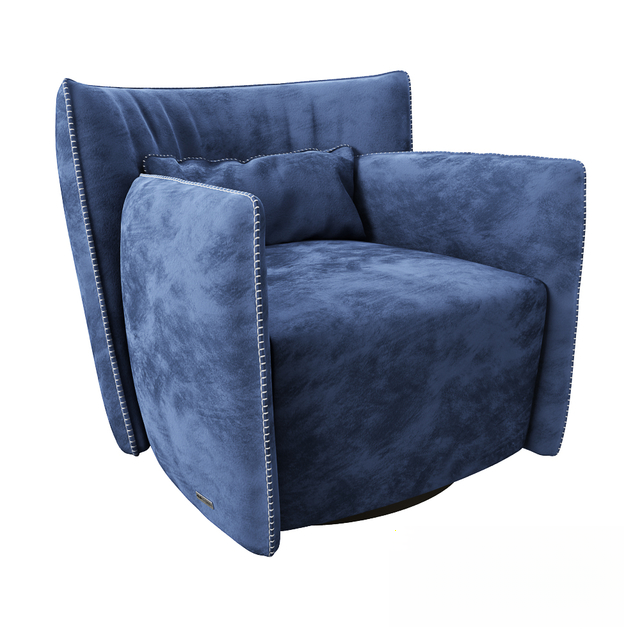 Blue Velvet Chair singlesofa
