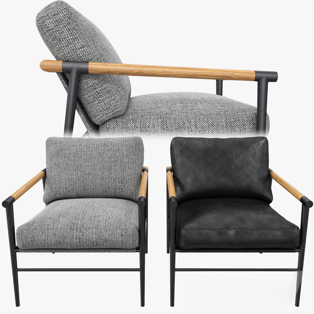 Modern Armchair Grey Black singlesofa