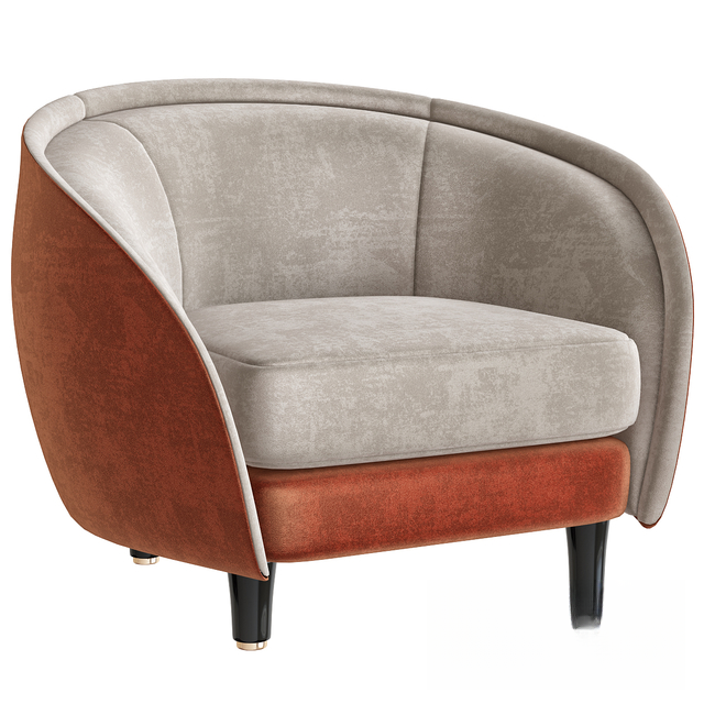 ModernCurvedOrange singlesofa