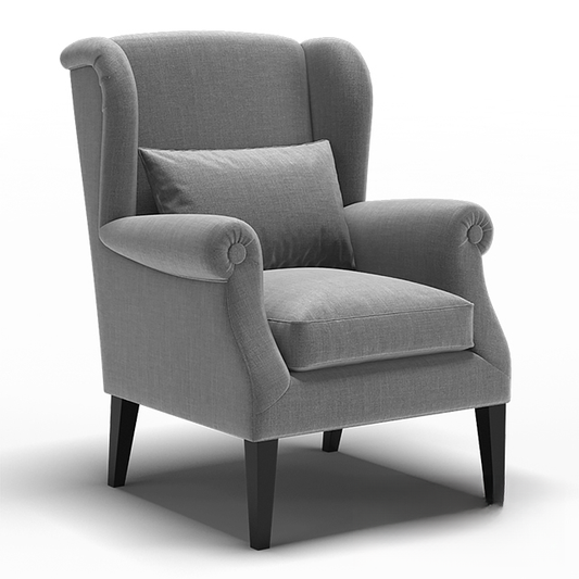 Grey Wing Chair singlesofa