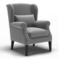 Grey Wing Chair singlesofa
