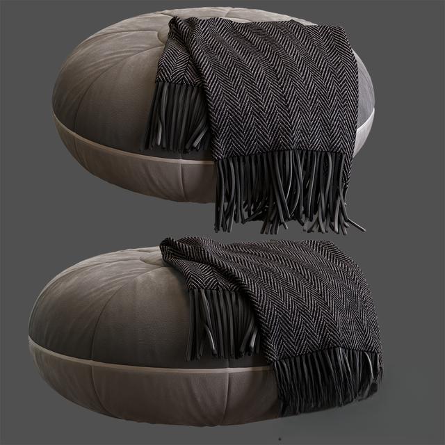 Round Bed Grey singlesofa