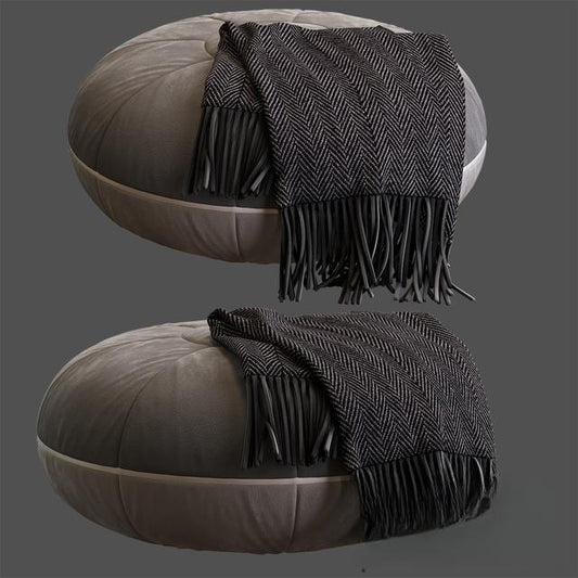 Round Bed Grey singlesofa