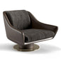 Modern Dark Brown Swivel Chair singlesofa