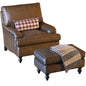 LeatherBrownComfortable singlesofa