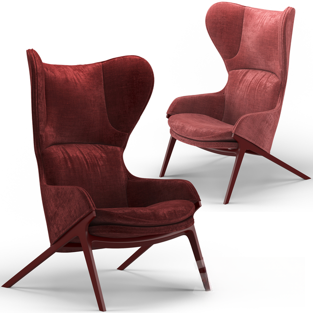 Modern Red Velvet singlesofa