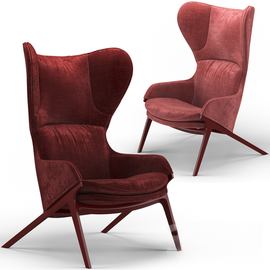 Modern Red Velvet singlesofa