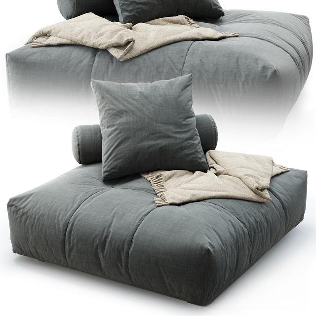 Grey Modern Bed singlesofa