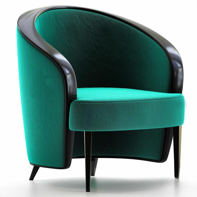 Green Velvet Modern singlesofa