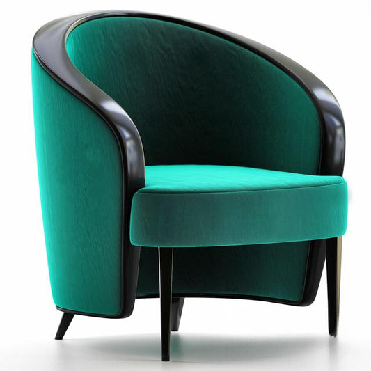 Green Velvet Modern singlesofa