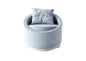 Round LightBlue singlesofa