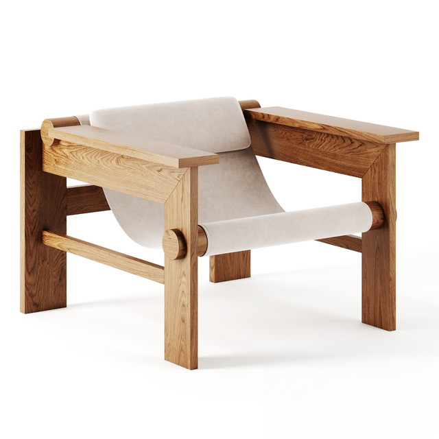 Wooden Modern Minimalist singlesofa