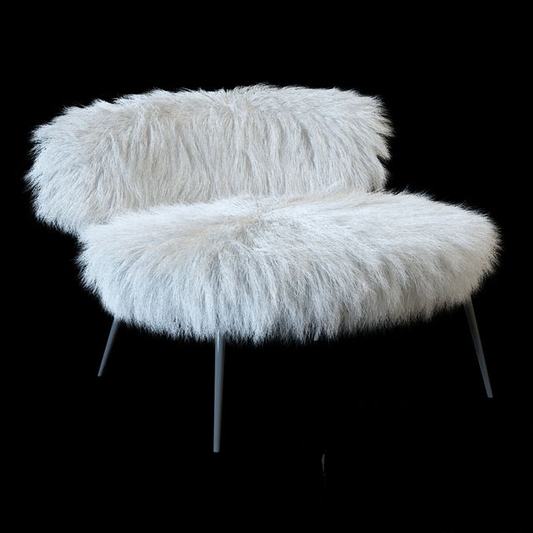 Fuzzy White Chair singlesofa