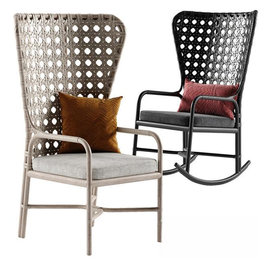 Modern Wicker Rocking Chair singlesofa