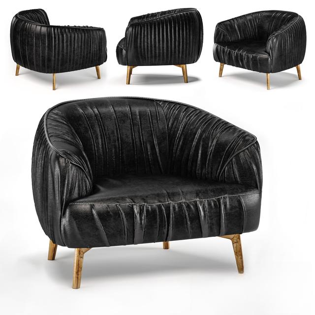 Black Velvet Modern singlesofa