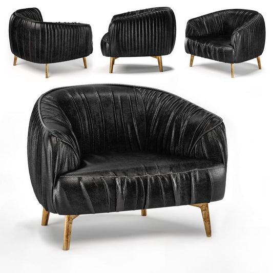 Black Velvet Modern singlesofa
