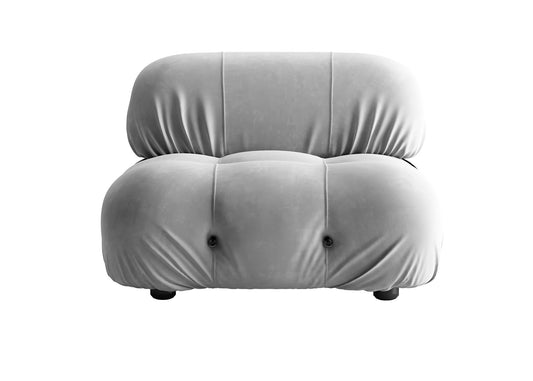 Grey Buttoned Sofa singlesofa