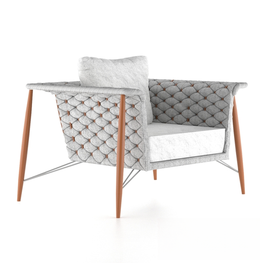 Quilted Grey Modern singlesofa