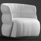 Modern Minimalist White singlesofa