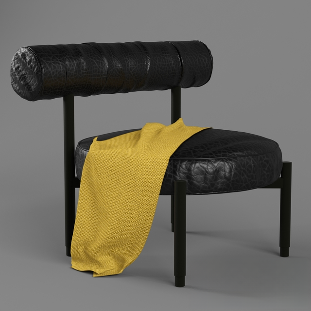 Black Yellow Modern singlesofa