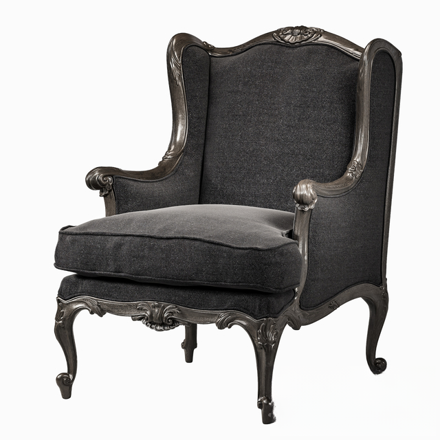 Classic Dark Gray Armchair singlesofa