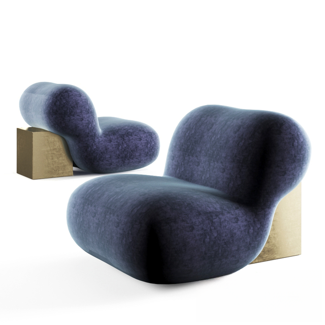 Blue Modern Chair singlesofa