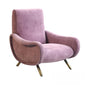 Purple Velvet Modern singlesofa
