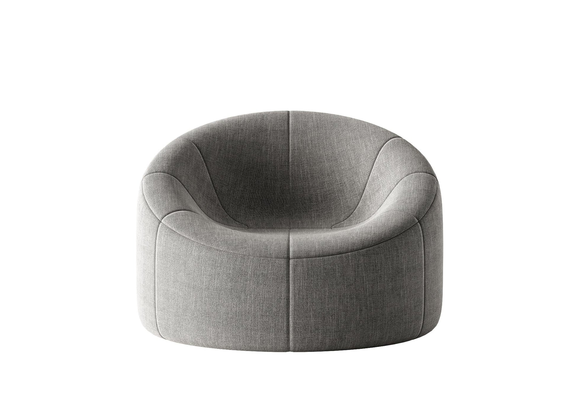 Round Modern Grey singlesofa
