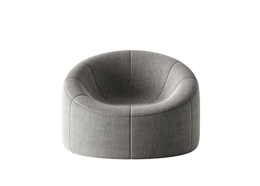 Round Modern Grey singlesofa