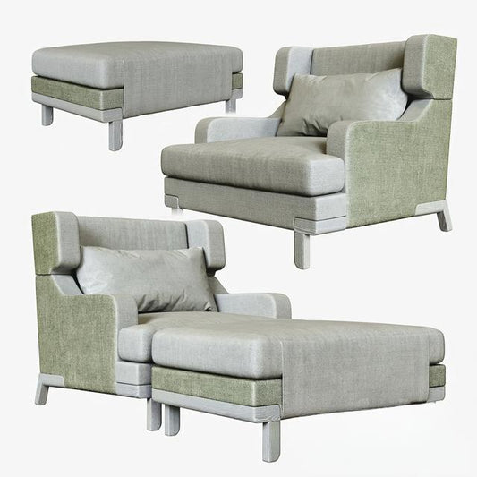 Modern Grey Upholstered singlesofa