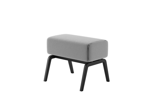 Grey Checkered Modern singlesofa