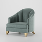 Green Curved Chair singlesofa