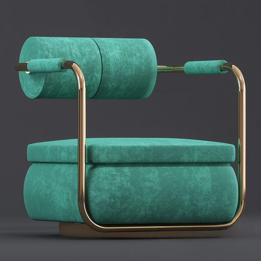 Green Velvet Modern singlesofa