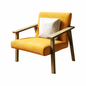 Orange Modern Chair singlesofa