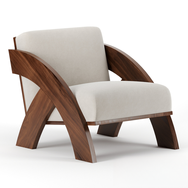Modern wooden chair singlesofa