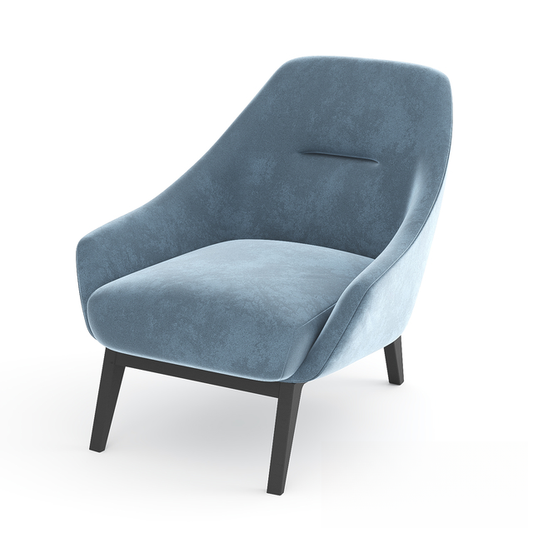 Blue Velvet Modern singlesofa