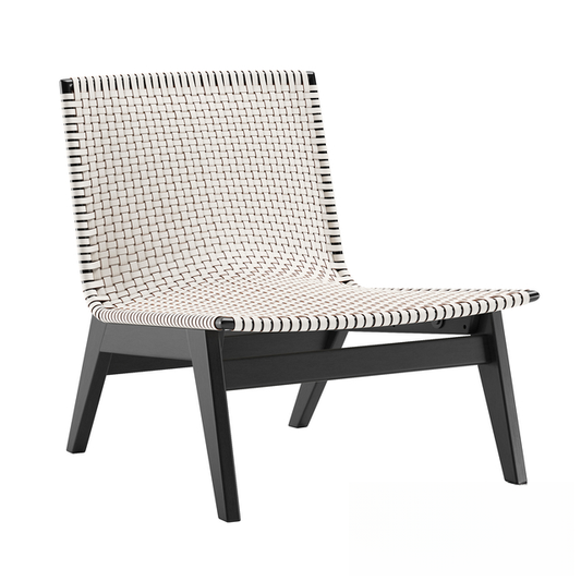 BlackWhitePatternedChair singlesofa