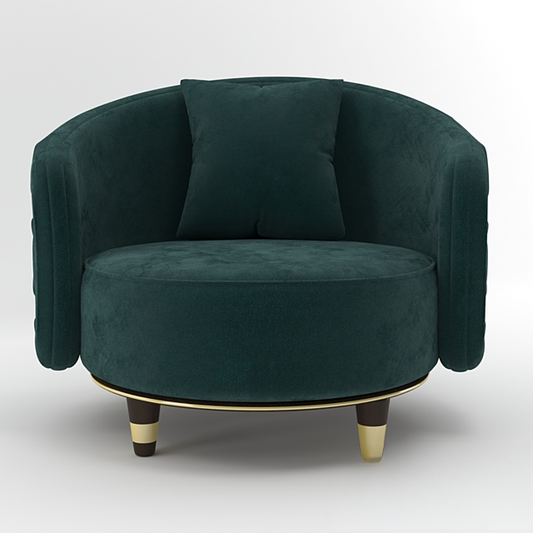 Green Velvet Modern singlesofa