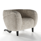 Fluffy Woolen Modern singlesofa