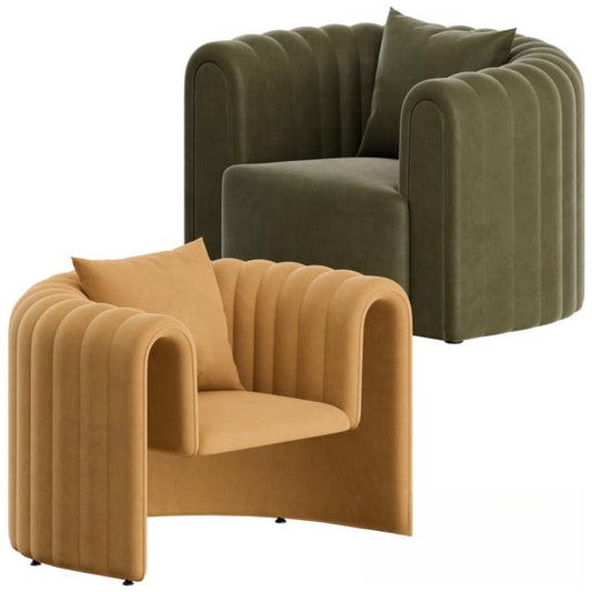 Curved Modern Armchair singlesofa
