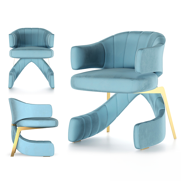 Blue Modern Chair singlesofa