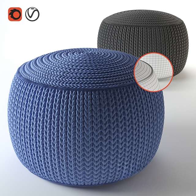 Round Knitted Storage singlesofa