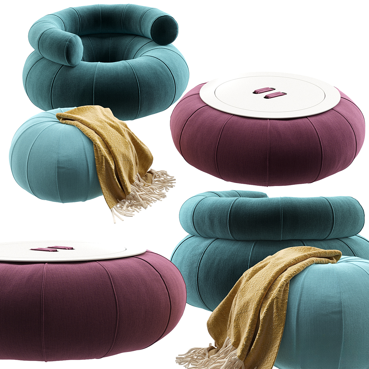 Round Modern Furniture singlesofa
