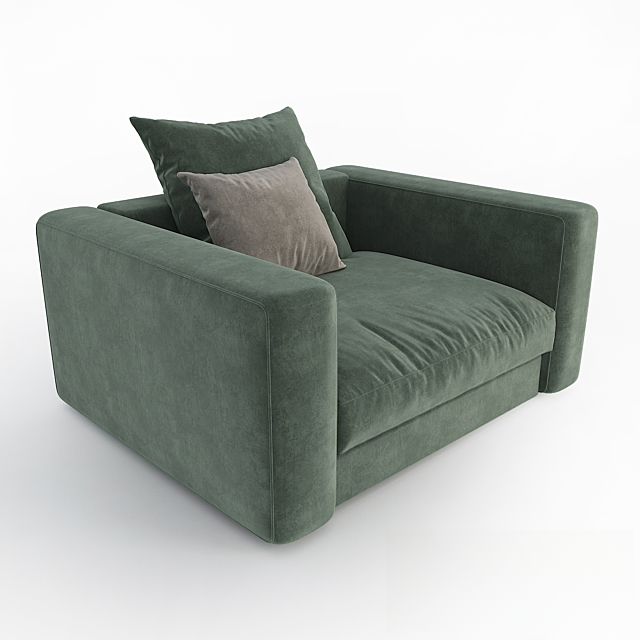 Green Square Modern singlesofa