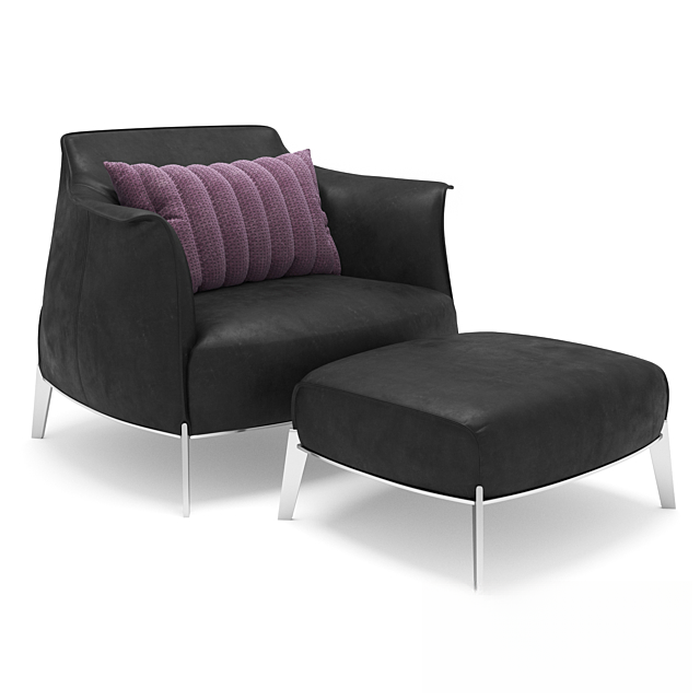 Black Modern Armchair singlesofa