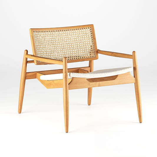 Wooden Rattan Chair singlesofa